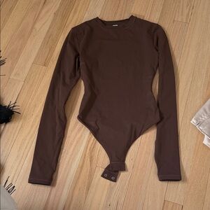 Skims brown fits everybody long sleeve bodysuit